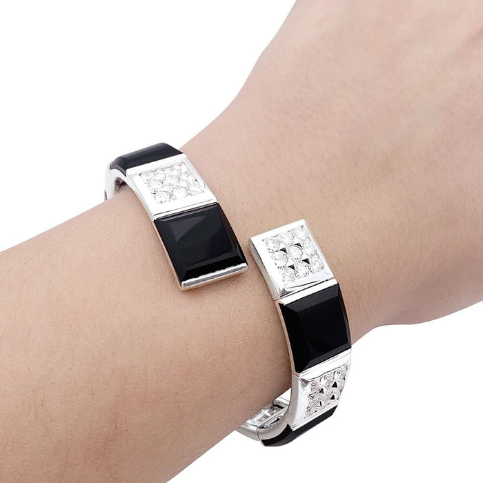 Bracelet Bracelet Chanel, "Harmonie", or blanc, diamants, onyx. 58 Facettes 33724