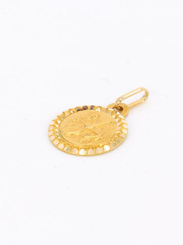 Pendentif PERROUD Pendentif vintage signe du zodiaque Balance or jaune 58 Facettes 1099.24