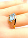 Bague 58 Bague or jaune aigue-marine et diamants 58 Facettes AB372