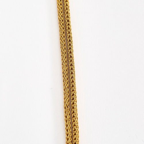 Collier Chaîne giletière or jaune et grenat 58 Facettes LF22