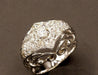 Bague 52 Bague 1950 diamants or blanc 58 Facettes A9839