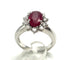 Bague 53 Bague marguerite avec rubis et diamants 58 Facettes