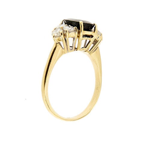 Safir- og diamantring