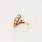 Bague 51 Bague aigrette or jaune, diamants et rubis 58 Facettes LAV1715