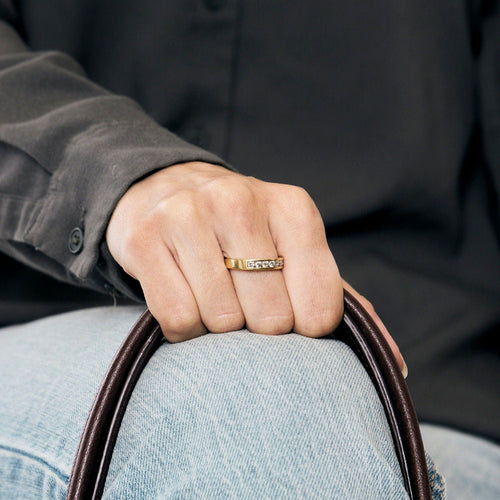 Bague 56 Bague jonc or jaune et diamants 58 Facettes SAI0364