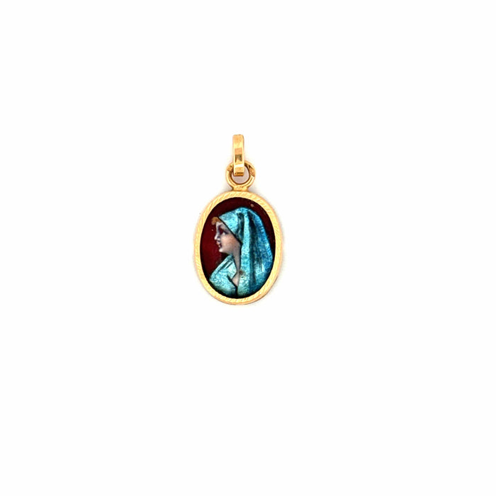 Pendentif Pendentif Médaillon Vintage Or 18k & Email de Limoges 58 Facettes 2EPE-GS30614-09