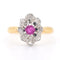 Bague 48 Bague Marguerite Ancienne Or 18 Carats, Diamants et Rubis - Circa 1900 58 Facettes 300-1