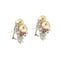 Boucles d'oreilles Boucles d'oreilles perles pierres de couleur et diamants 58 Facettes 30438
