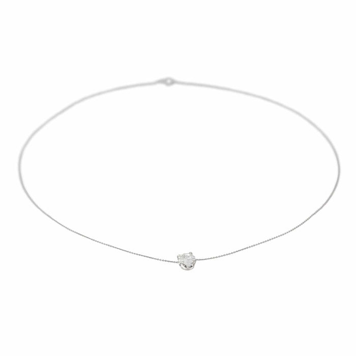 Collier Collier Solitaire Or blanc Diamant 58 Facettes 2538671CN