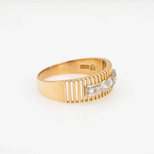 Bague 58 Bague Diamant Vintage Or Jaune 58 Facettes G13463