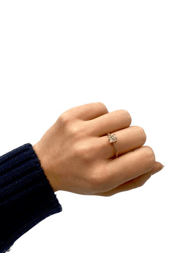 Bague 52 Bague - Solitaire 1,01 ct en or rose et diamant 58 Facettes