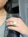 Bague Anneau carré or jaune nacre 58 Facettes