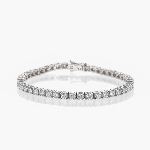 Bracelet Bracelet or blanc Rivière de diamants 6,40 Carats G/VS 58 Facettes 2.19051