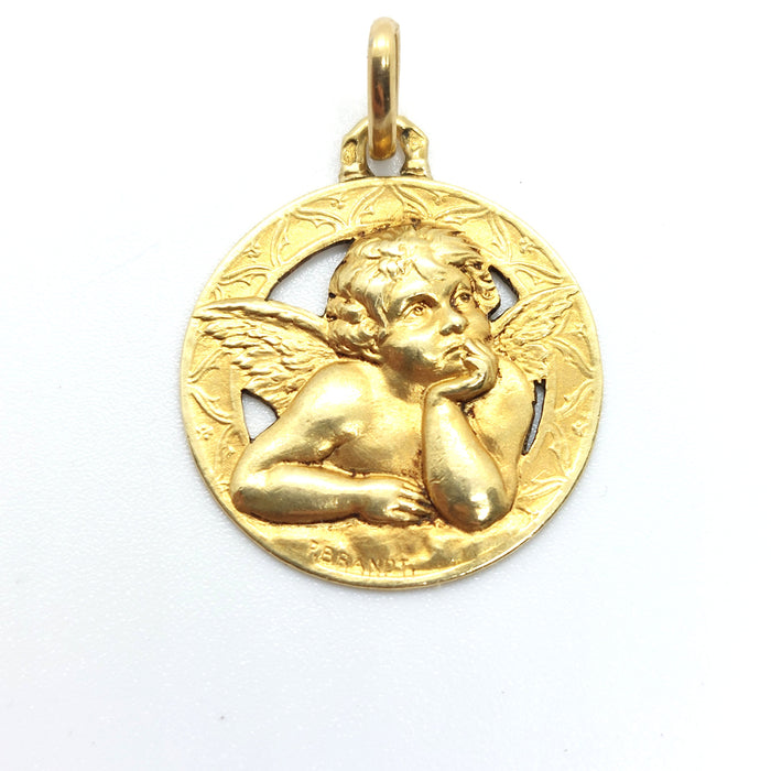 Cherub-Medaille, Gold