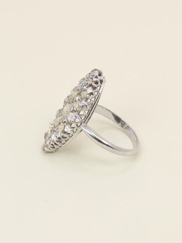 Bague marquise or blanc diamants taille rose 58 Facettes 1142.3
