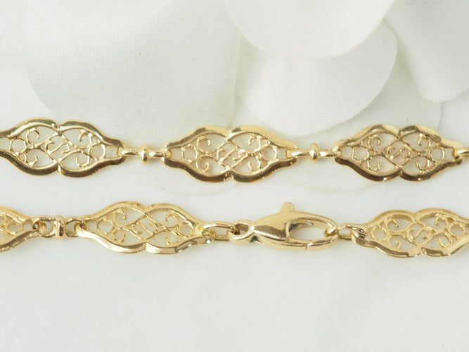 Bracelet Bracelet ancien maille filigrane en or jaune 58 Facettes 33511