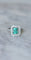 Bague 56 Bague Émeraude Colombienne 2.00 Cts et Diamants Style Art Déco 58 Facettes