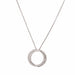 Collier Collier deux cercles en or blanc pavé de diamants 58 Facettes C83