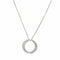 Collier Collier deux cercles en or blanc pavé de diamants 58 Facettes C83