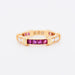 Bague Cartier - Bague Alliance Contessa Vintage en Or Jaune et Blanc, Diamants, Rubis 58 Facettes 350