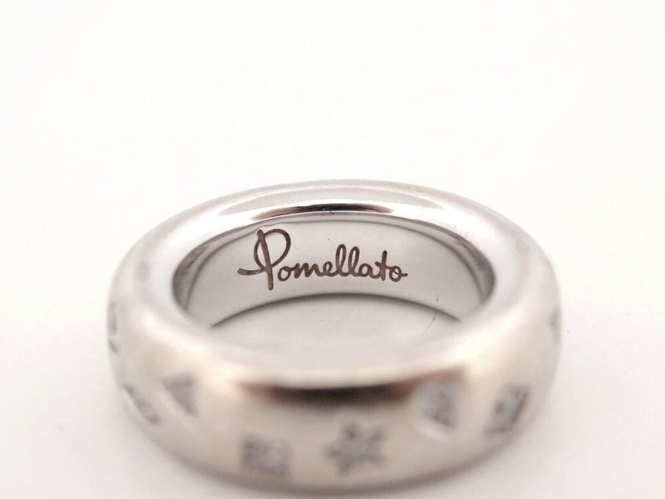 Bague 53 bague POMELLATO iconica slim en or blanc diamants 58 Facettes 263945