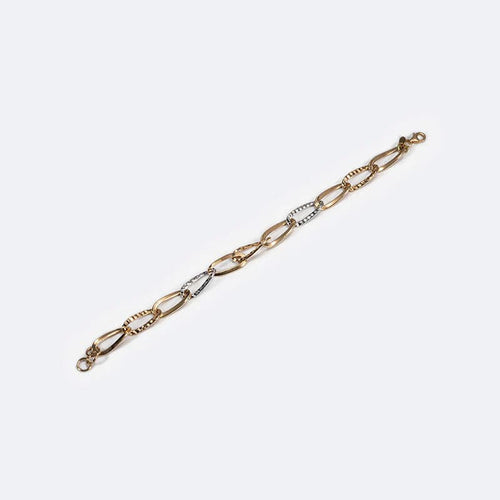 Bracelet Oro Giallo / Oro Bianco Bracciale in oro giallo e oro bianco 58 Facettes 22,00 BRC