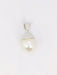 Pendentif Pendentif or blanc diamants perle baroque 58 Facettes 993