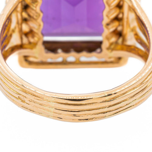 Bague 61 Bague Cocktail Or rose Améthyste 58 Facettes 3132898RV