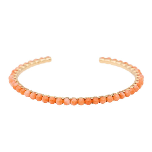 Bracelet Ginette NY Bracelet Jonc Maria Or rose Corail 58 Facettes 2656008CN
