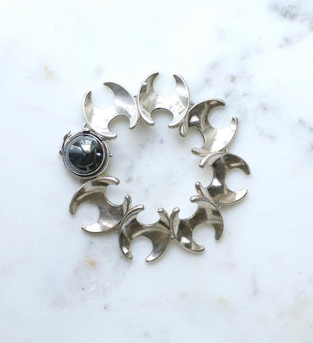 Bracelet Henning Koppel pour Georg Jensen - Bracelet argent fermoir hématite 58 Facettes