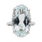 Bague 54.5 Bague Cocktail Or blanc Aigue-marine 58 Facettes 2912925CN