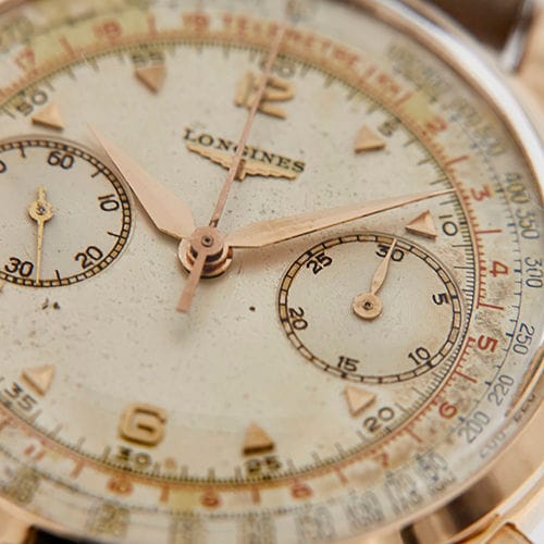 Montre LONGINES - Montre chronographe en or 58 Facettes 38045