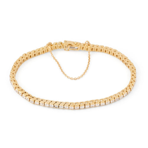 Bracelet Bracelet rivière or jaune orné de diamant taille brillant 58 Facettes 1