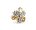 Bague 57 Superbe bague en or blanc avec quartz citrine naturel et diamants 58 Facettes