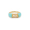 Bague 49.5 Bague Jonc Turquoise Diamants Or Jaune 58 Facettes B362C