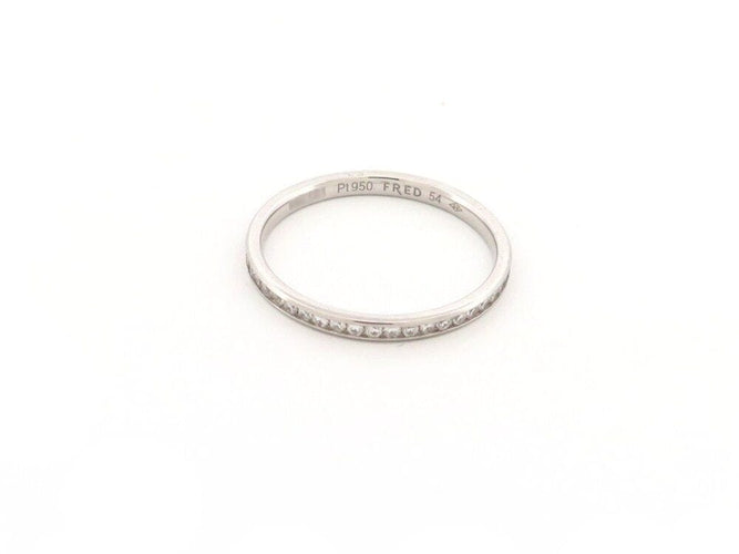 Bague 54 bague alliance FRED for love en platine 950 sertie diamants 58 Facettes 263991