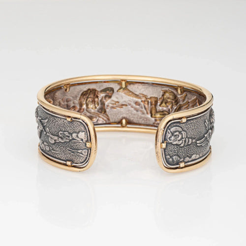 Bracelet Bracelet manchette Carrera y Carrera Angels Music Estate en argent sterling et or 18 carats 58 Facettes G13609