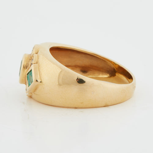 Bague 55 Bague Or Jaune - Emeraudes et Diamants 58 Facettes RÉF 6200/10