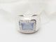 Bague 51 Bague Poiray en or blanc, calcédoine bleue et diamants 58 Facettes