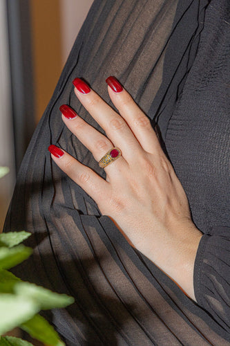 Bague 52 Bague Jonc Or jaune Rubis 58 Facettes 2917360CN