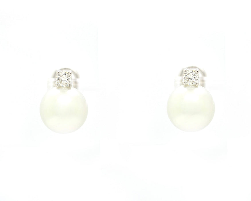 Boucles d'oreilles Orecchini con perle Australia e diamanti 58 Facettes