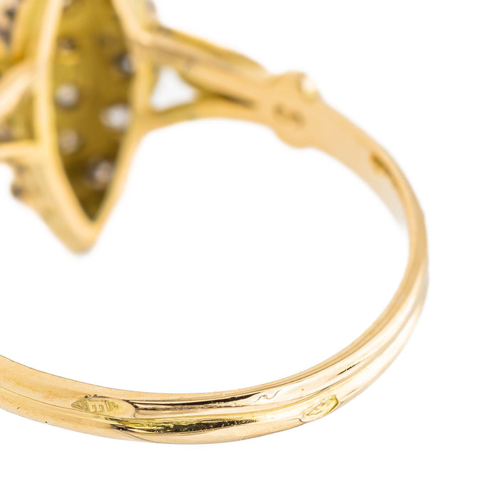 Anello Marchesa In Oro Giallo Con Diamanti