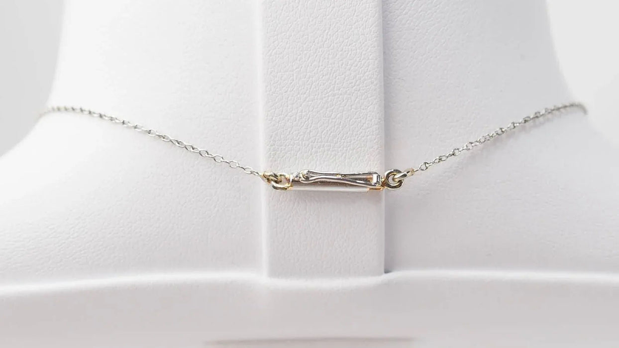 Antieke ketting in platina goud en diamanten