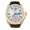 Montre Montre Cartier, "Calibre de Cartier", or rose, cuir. 58 Facettes 33826