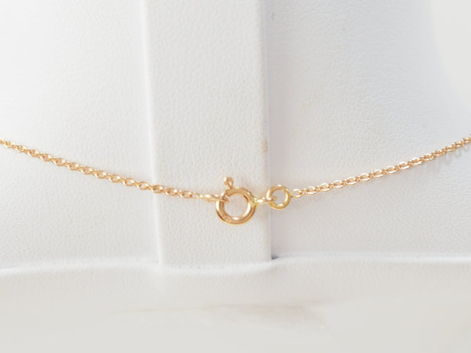 Collier collier solitaire en or rose et diamant 58 Facettes 3GR18