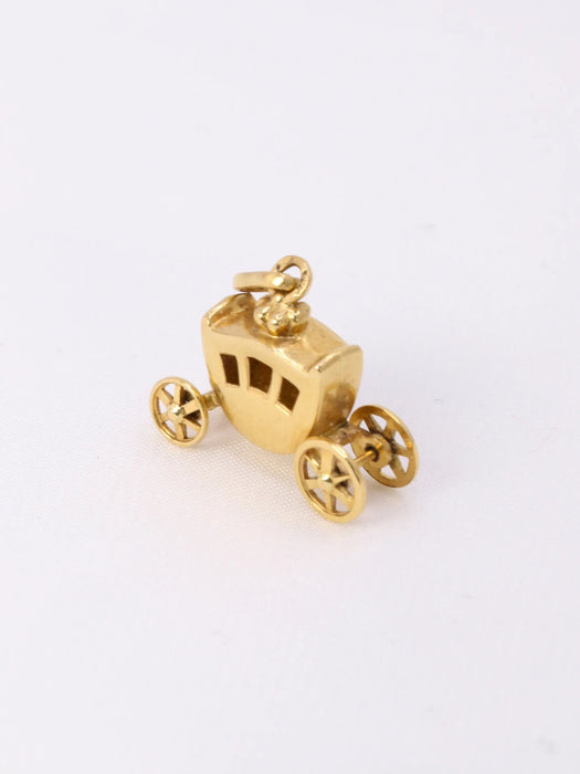 Pendentif Pendentif charms carrosse vintage or jaune 58 Facettes 1087.10