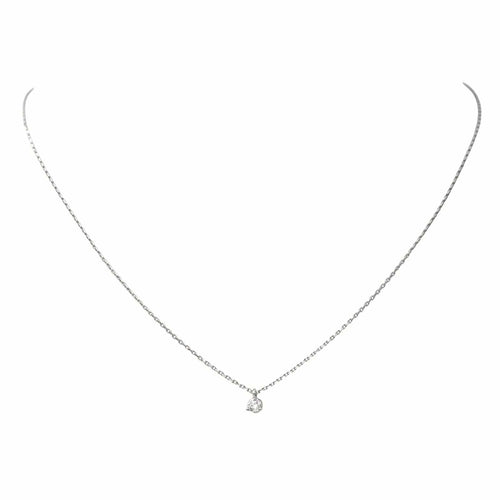 Collier Collier Solitaire Or blanc Diamant 58 Facettes 4387213CN