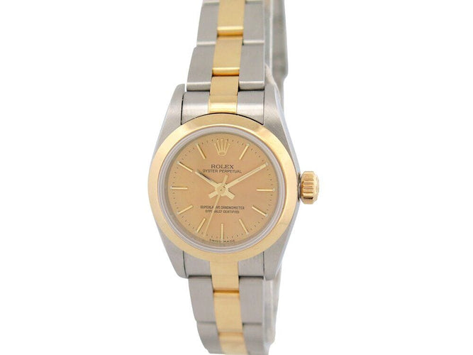 Montre vintage montre ROLEX 76183 oyster perpetual lady or & acier garantie auto 58 Facettes 265437