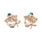 Boucles d'oreilles Clips Van Cleef & Arpels, "Fleurette", en or jaune, diamants et émeraudes. 58 Facettes 33755