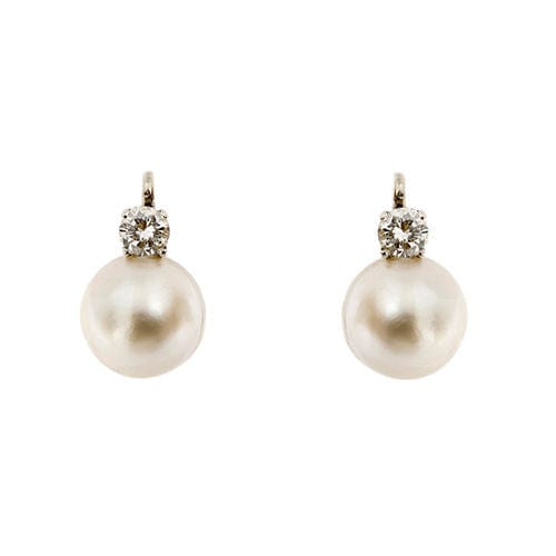 Boucles d'oreilles Boucles d'oreilles en perles et diamants 58 Facettes 38952